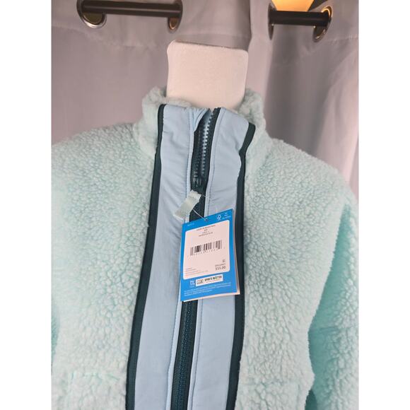 DSG Cozy Fleece‎ Full Zip Girls Large Sherpa Shoreside Blue - Picture 7 of 16